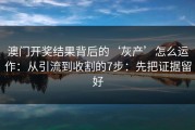 澳门开奖结果背后的‘灰产’怎么运作：从引流到收割的7步：先把证据留好