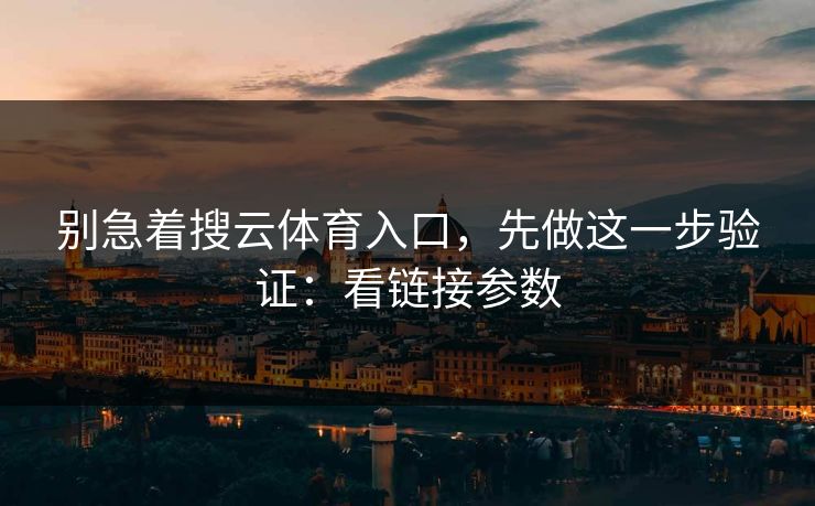 别急着搜云体育入口，先做这一步验证：看链接参数