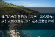 澳门六合彩背后的‘灰产’怎么运作：从引流到收割的5步：这不是危言耸听